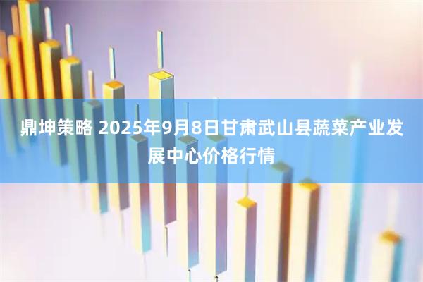 鼎坤策略 2025年9月8日甘肃武山县蔬菜产业发展中心价格行情
